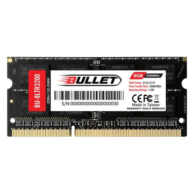 Bullet DDR4 8GB 3200MHz Laptop Memory - 4