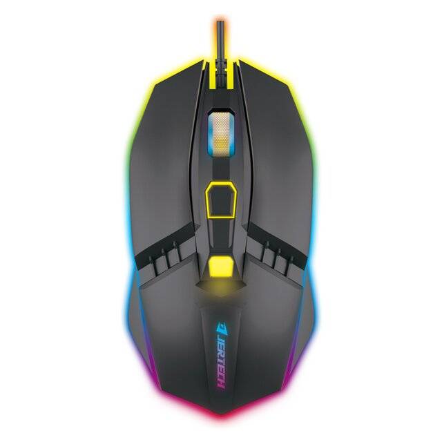 ماوس Jertech Rumble JR800 4800 DPI USB RGB أسود - 1
