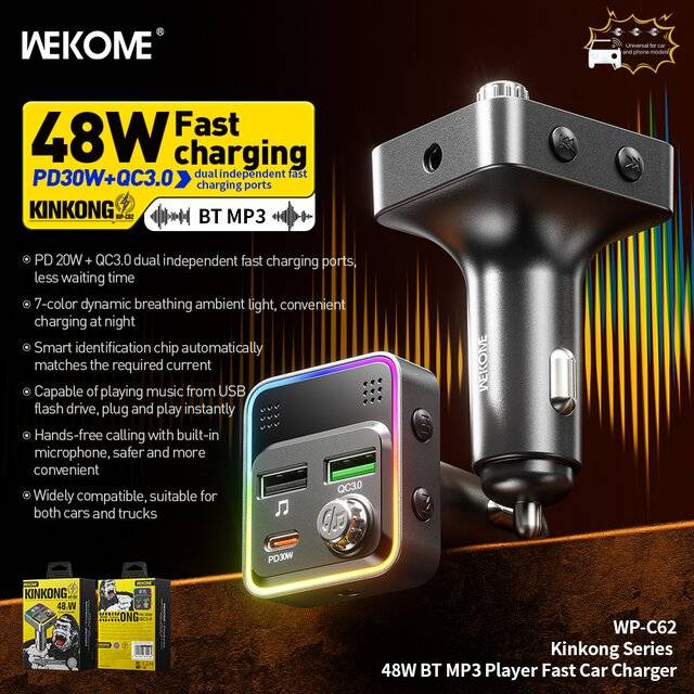 شاحن Remax WP-C62 48W فضي - 3