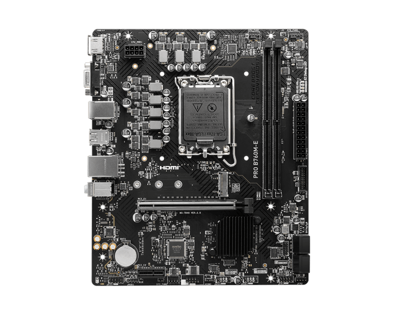 لوحة أم MSI B760M-E Pro B760 LGA1700 Micro-ATX DDR5 - 9