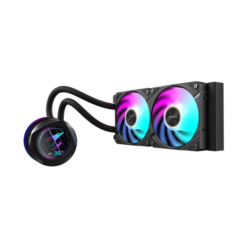مبرد Gigabyte AORUS WATERFORCE X II 240mm AIO سائل ARGB أسود - 4