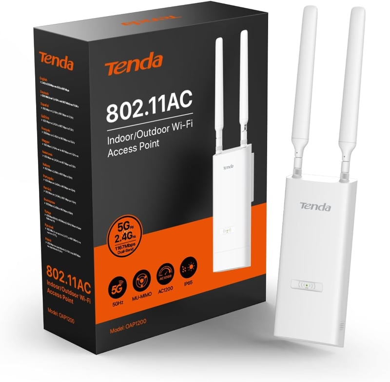 Tenda OAP1200 AC1200 Gigabit Dual Band Outdoor Access Point - 9