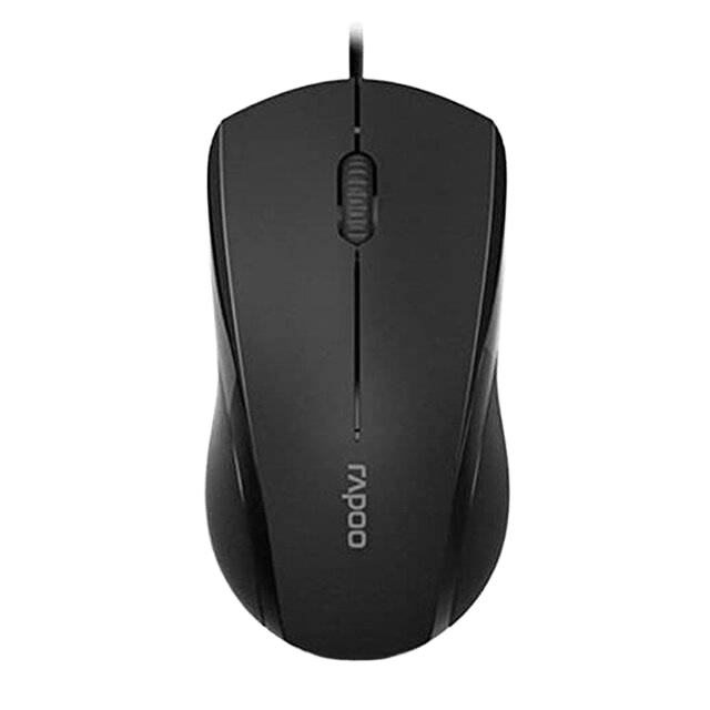 Rapoo N1200 Silent Wired Mouse Black 1000 DPI - 4