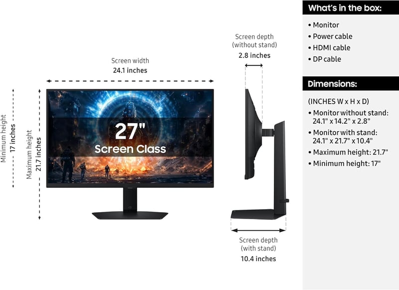 Samsung Odyssey G6 27" QHD 350Hz IPS Gaming Monitor - 5