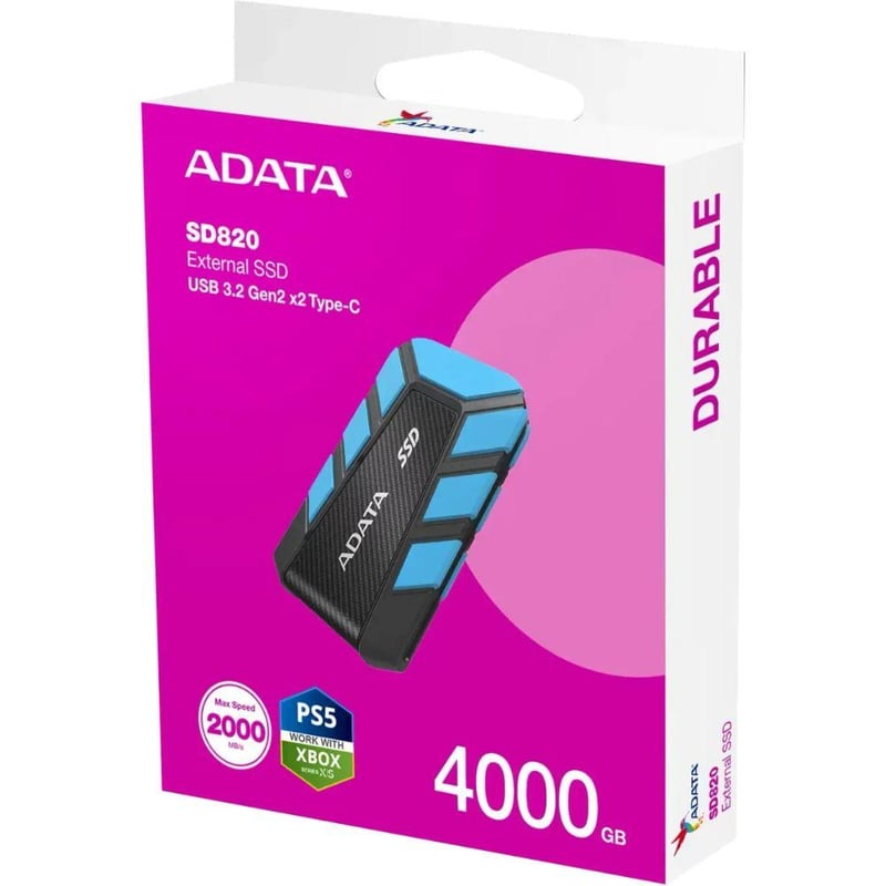 هارد خارجي ADATA SD820 4TB USB 3.2 Gen 2x2 Rugged Gray - 5