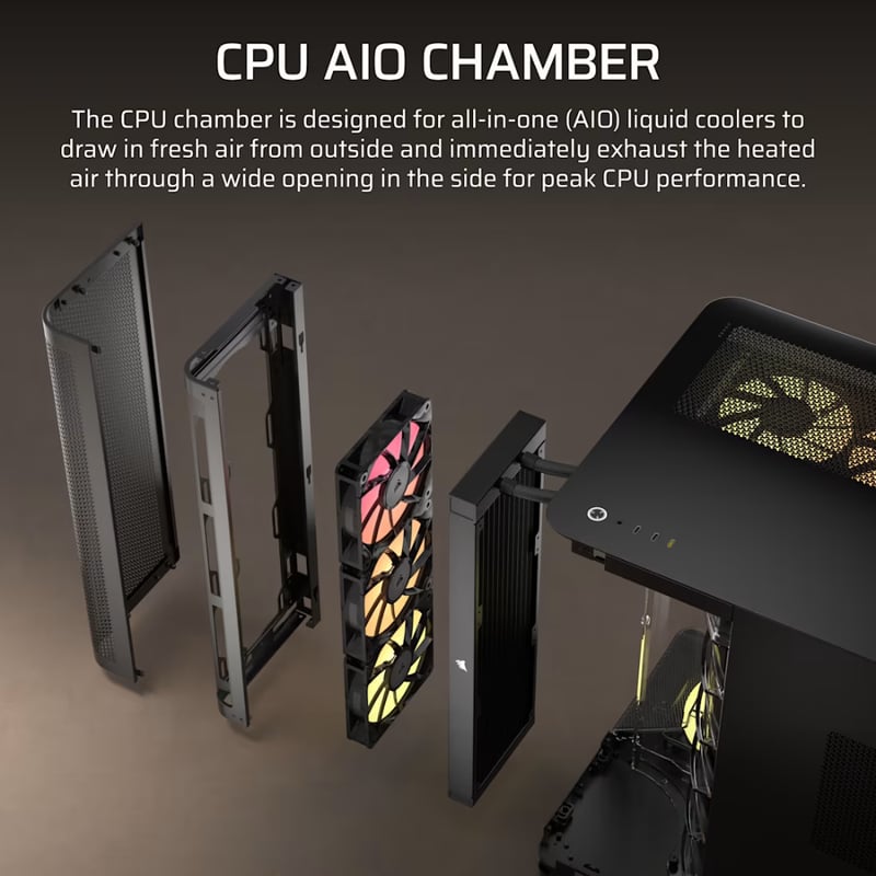 كيس Corsair 5400 RS-R Mid-Tower أسود زجاجي مقوّى ARGB - 6
