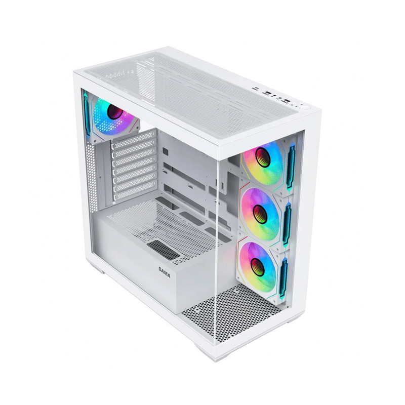كيس SAMA SV01 Mid-Tower ATX أبيض زجاجي BTF - 7