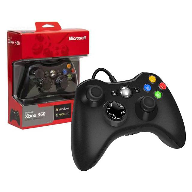 Xbox 360 Wired Controller Black - 3