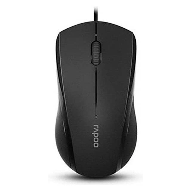 Rapoo N1200 Silent Wired Mouse Black 1000 DPI - 5