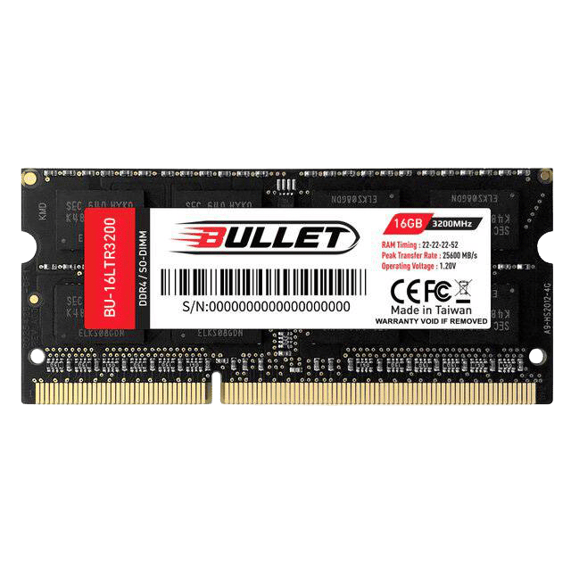 Bullet DDR4 16GB 3200MHz Laptop Memory - 3