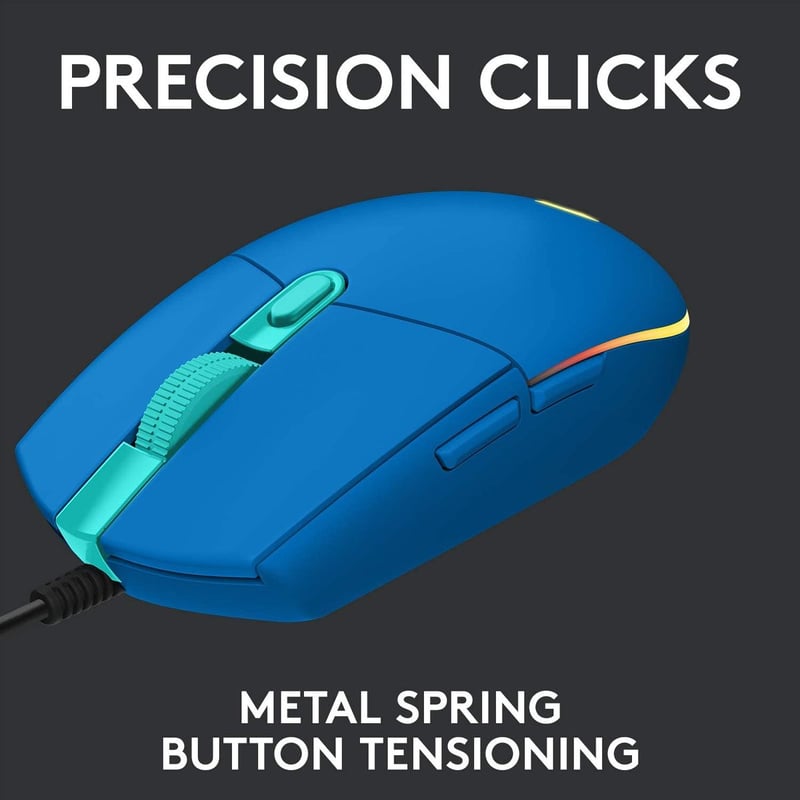 ماوس Logitech G203 LIGHTSYNC 8000 DPI RGB USB أبيض - 2