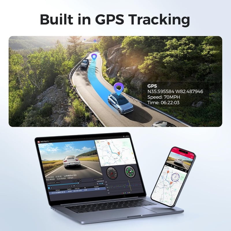 Lingdu D500 4K Smart Dash Cam 1-Channel - 7