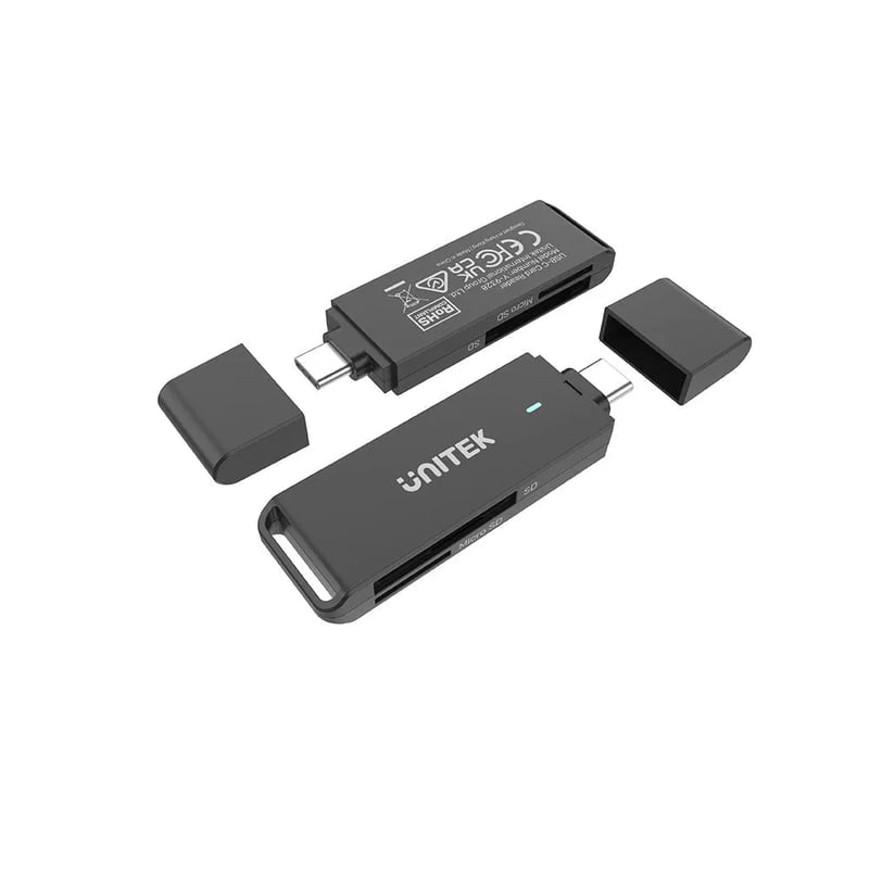 محول Unitek Y-9328 USB-C إلى قارئ بطاقات SD USB 3.1 Gen 1 - 3