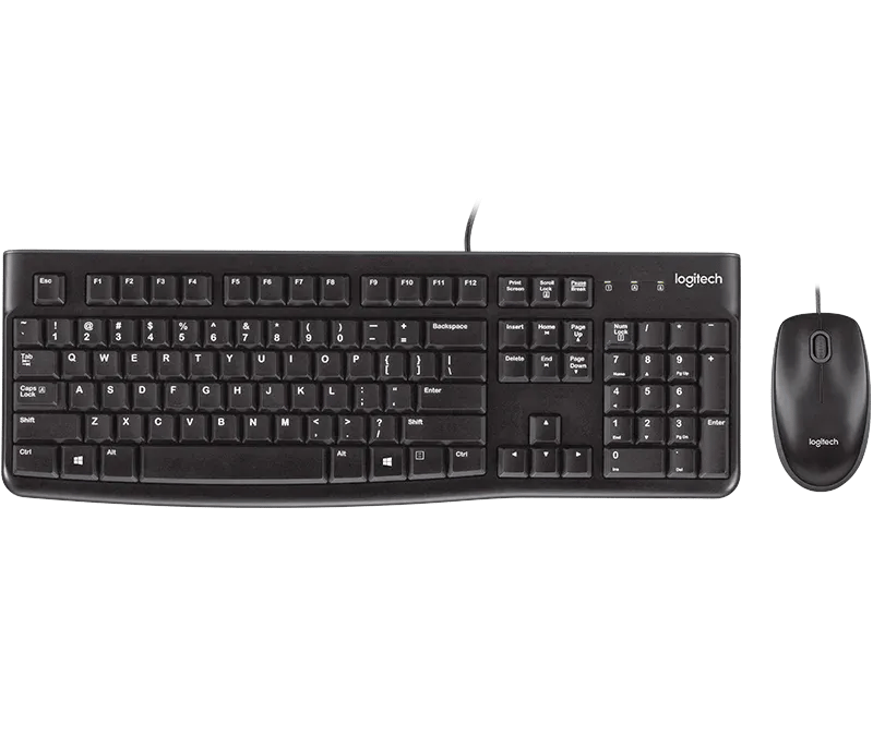 كيبورد Logitech MK120 Full-Size USB وماوس أسود - 4