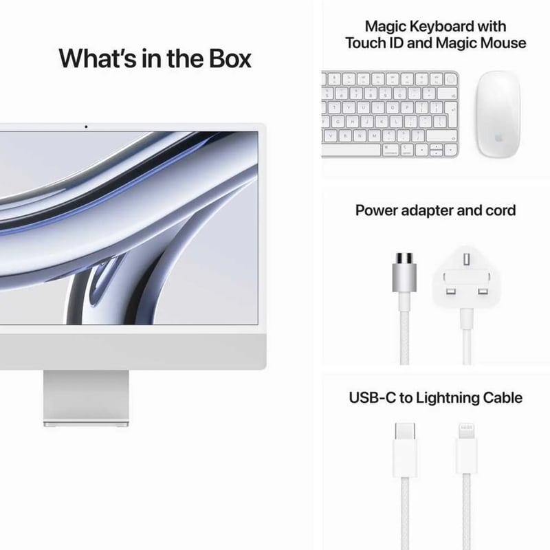 كومبيوتر Apple iMac 24 M3 8GB/512GB 10-core GPU Silver - 4