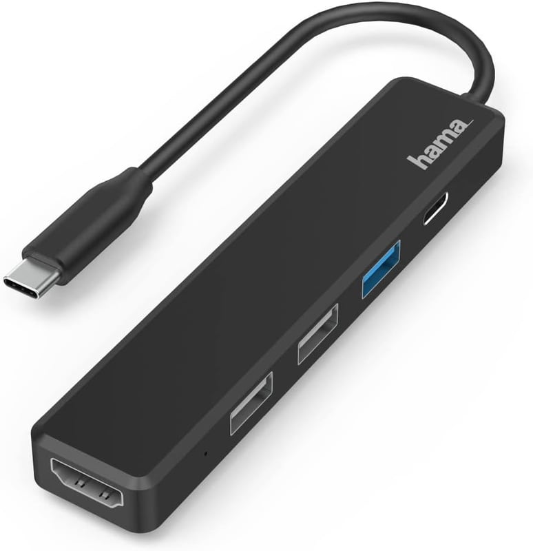 محول USB Hama 5-Port USB-C مع HDMI 4K وشحن USB-C PD - 1