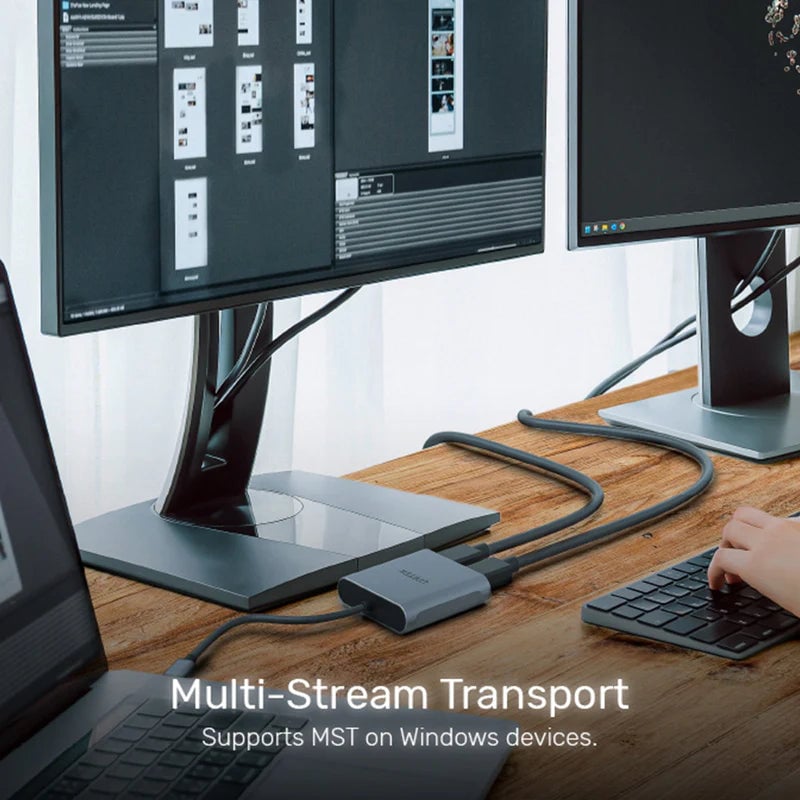 محول UNITEK USB-C إلى Dual DisplayPort - 5