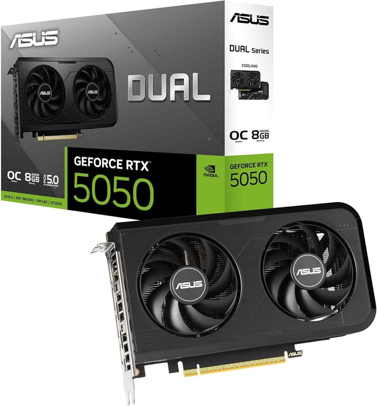 كارت شاشة ASUS Dual GeForce RTX 5050 8GB GDDR6 OC Edition - 12