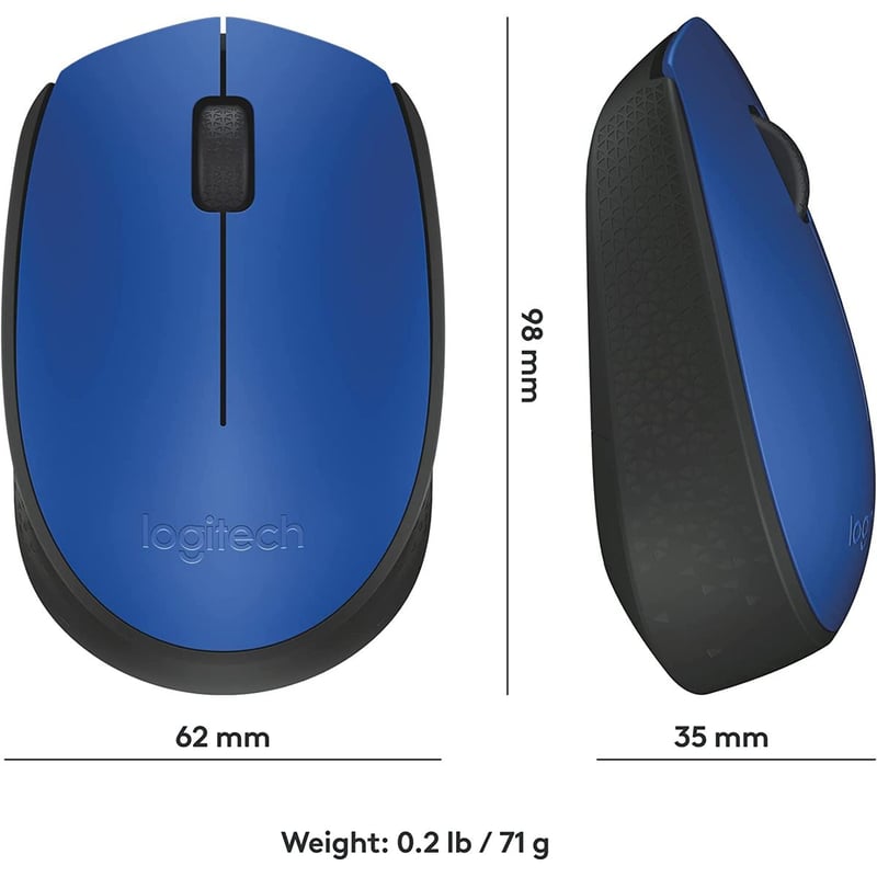 ماوس Logitech M171 1000 DPI لاسلكي أسود - 34