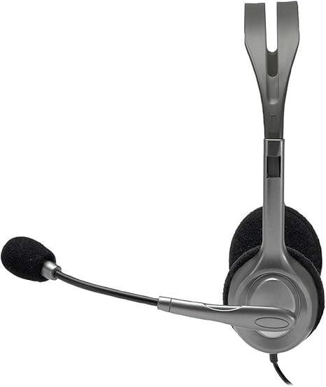 سماعات Logitech H110 سلكي 3.5mm مع مايك رمادي - 10