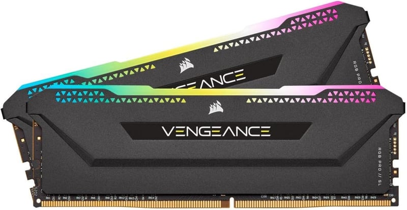 Corsair Vengeance RGB Pro SL 16GB (2x8GB) DDR4 3200MHz C16 Memory Kit - Black - 2