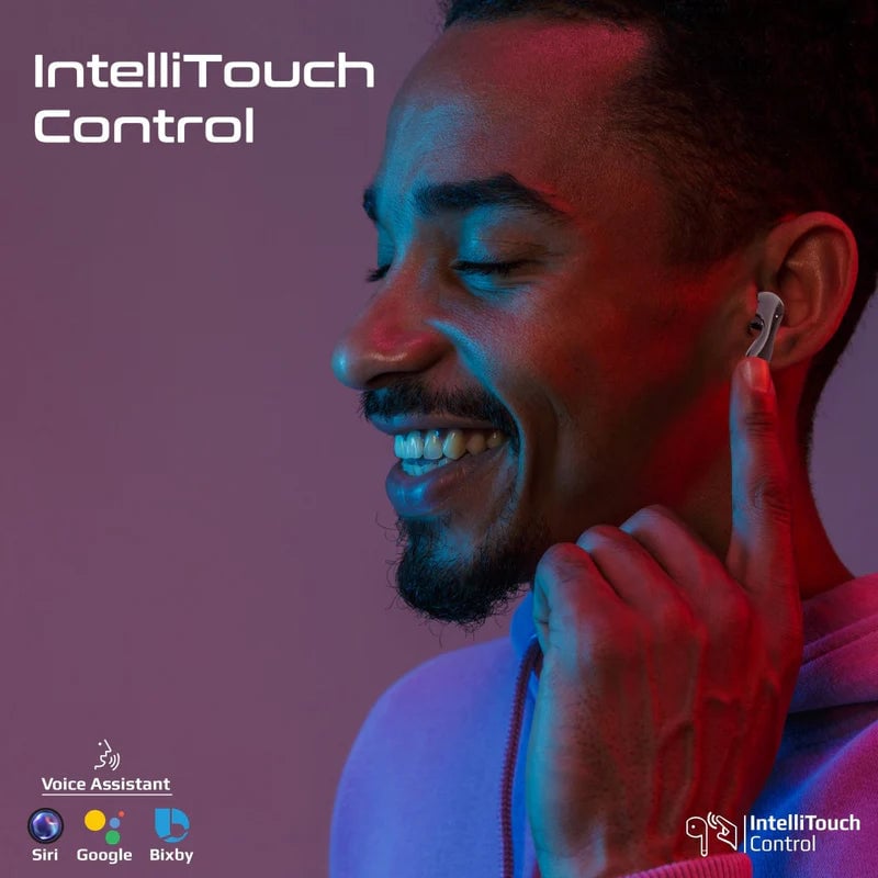 سماعات Promate Baton TWS ANC Bluetooth 5.4 13mm IPX4 6H أبيض - 10