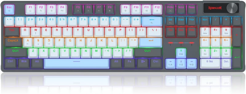 Redragon K718 Full-Size Mechanical Keyboard Red Switch Wired Rainbow Backlit - 6