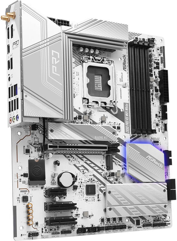 ASRock Z890 Pro RS WiFi White LGA 1851 ATX Motherboard DDR5 PCIe 5.0 Thunderbolt 4 - 4