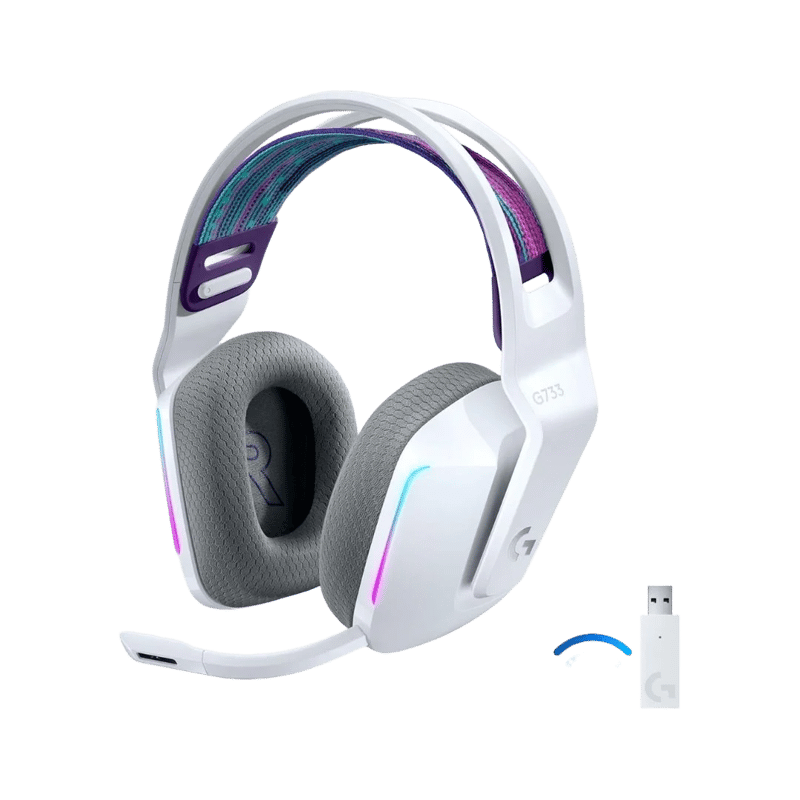 Logitech G733 LIGHTSPEED Wireless Gaming Headset White - 5