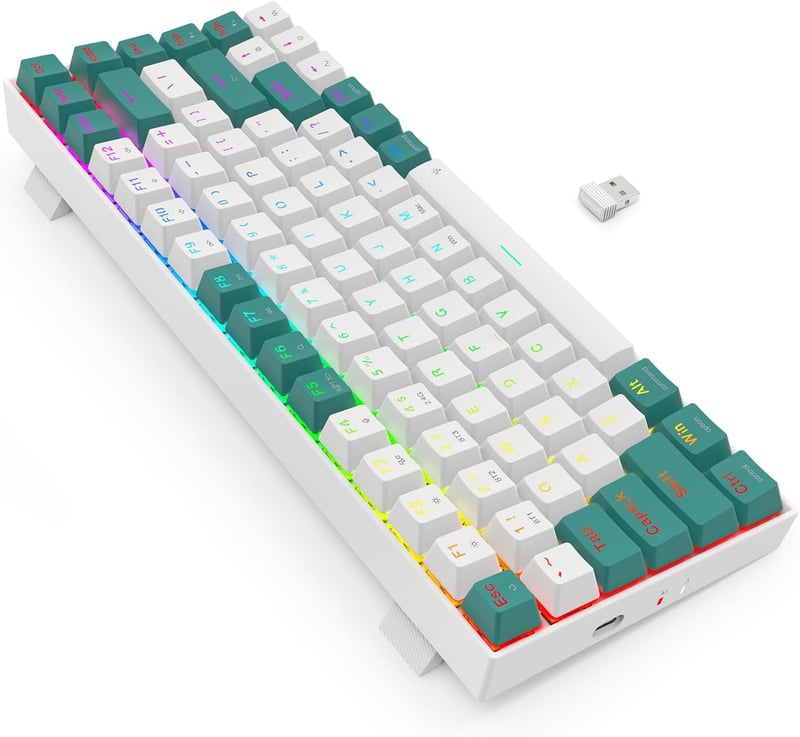 Redragon K678WG PRO TKL Mechanical Red Keyboard Dual-Mode RGB - 6