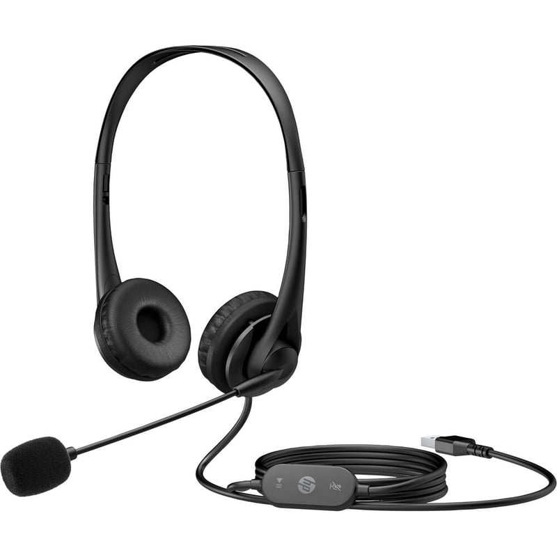 سماعات HP G2 Stereo USB On-Ear ميكروفون أسود - 1