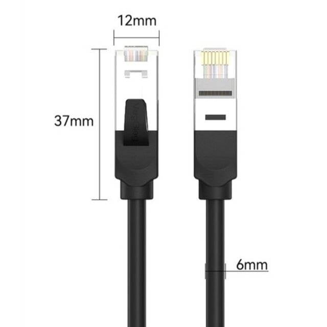 كيبل VegGieg CAT6 Ethernet RJ45 إلى RJ45 20m أسود - 3