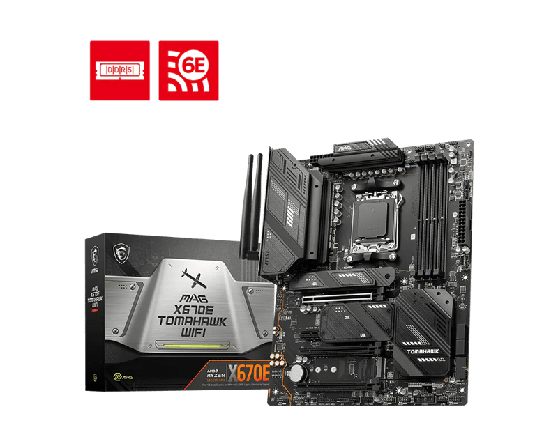 MSI MAG X670E TOMAHAWK WIFI AM5 ATX DDR5 Motherboard - 1