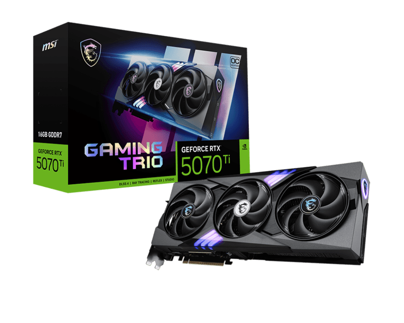 كارت شاشة MSI Gaming Trio GeForce RTX 5070 Ti 16GB GDDR7 OC Plus - 1