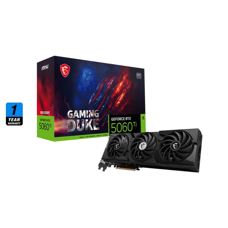 MSI Gaming Duke GeForce RTX 5060 Ti 8GB GDDR7 OC Edition - 7