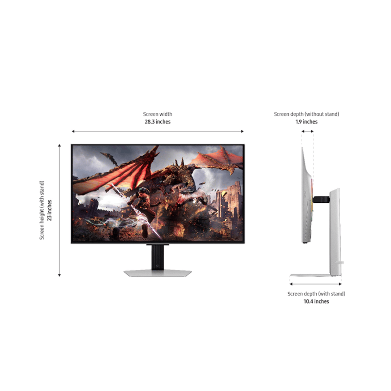 شاشة Samsung Odyssey G8 G80SD 32″ 3840x2160 240Hz OLED سيلفر - 7
