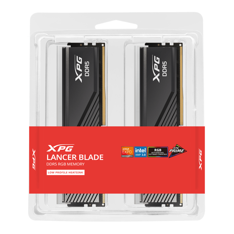 رام XPG Lancer Blade RGB DDR5 48GB (2x24GB) 6400MHz White - 9