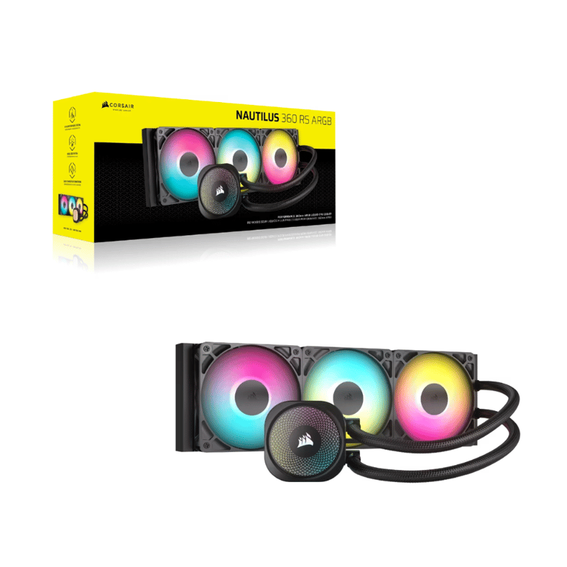 مبرد Corsair Nautilus AIO Liquid 360mm ARGB أسود - 1