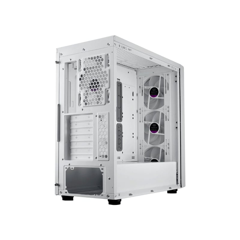 Cooler Master MasterBox 600 Mid-Tower ATX Case White Tempered Glass - 4