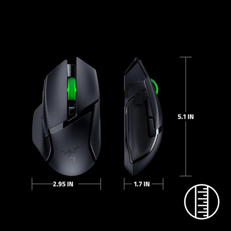 ماوس Razer Basilisk V3 X HyperSpeed 18000 DPI Dual-Mode 9-Button RGB أسود - 9