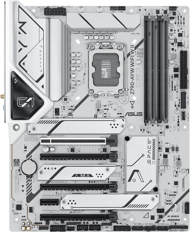 مذربورد أسوس Z790-AYW WiFi W II لمعالجات LGA 1700 مقاس ATX مع DDR5 و PCIe 5.0 و Wi-Fi 6 - 4