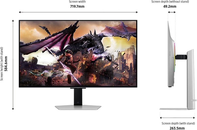 Samsung Odyssey OLED G8 32" 4K 240Hz QD-OLED Gaming Monitor - 5