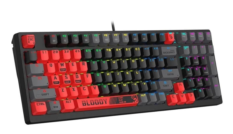 Bloody S98 Mechanical Gaming Keyboard Hot-Swappable RGB Red Switch - 6