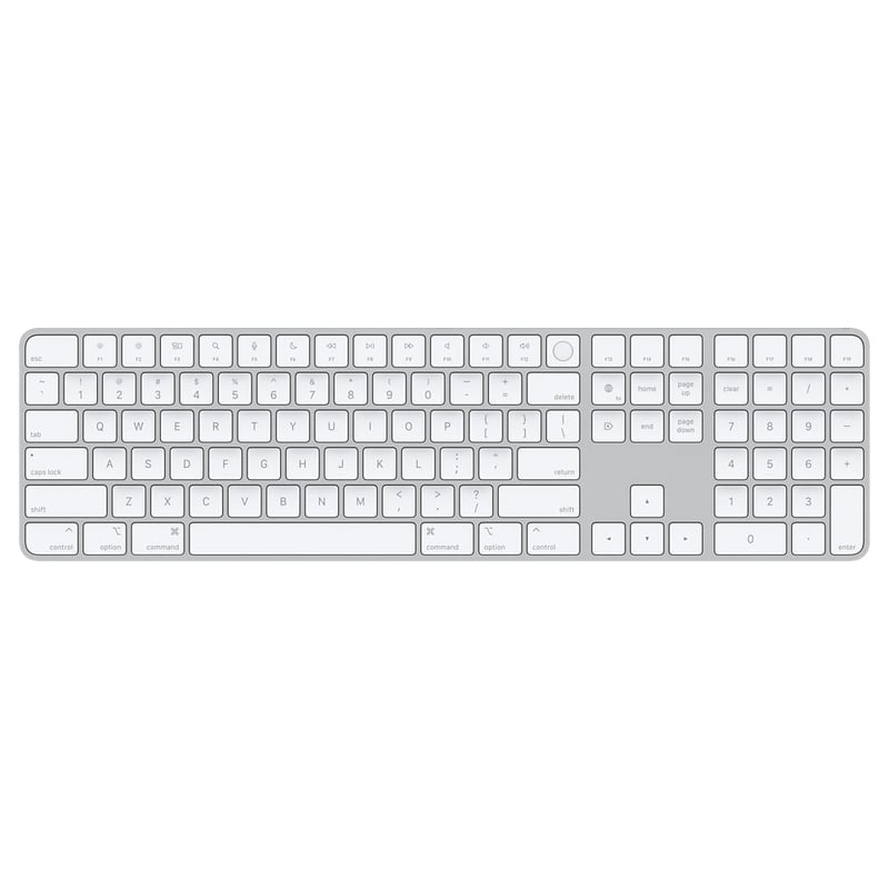 كيبورد Apple Magic Full-Size بلوتوث مع Touch ID ولوحة أرقام أبيض - 6
