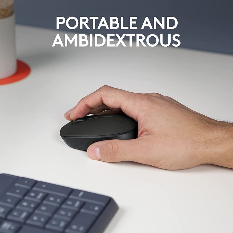 ماوس Logitech M171 1000 DPI لاسلكي أسود - 40
