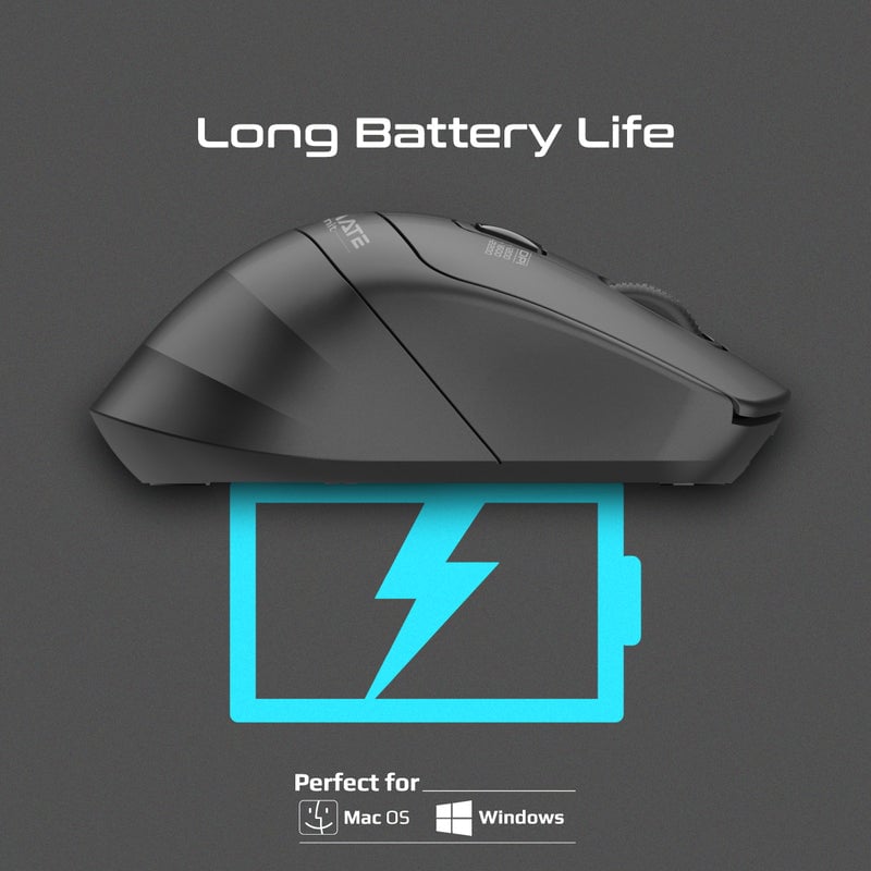 Promate Samit Silent Click Wireless Mouse 2200 DPI - 3