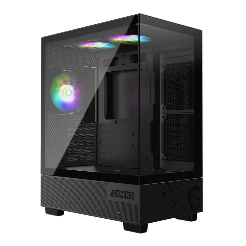 MSI MAG PANO M110L PZ Micro-ATX Case Black Tempered Glass - 7