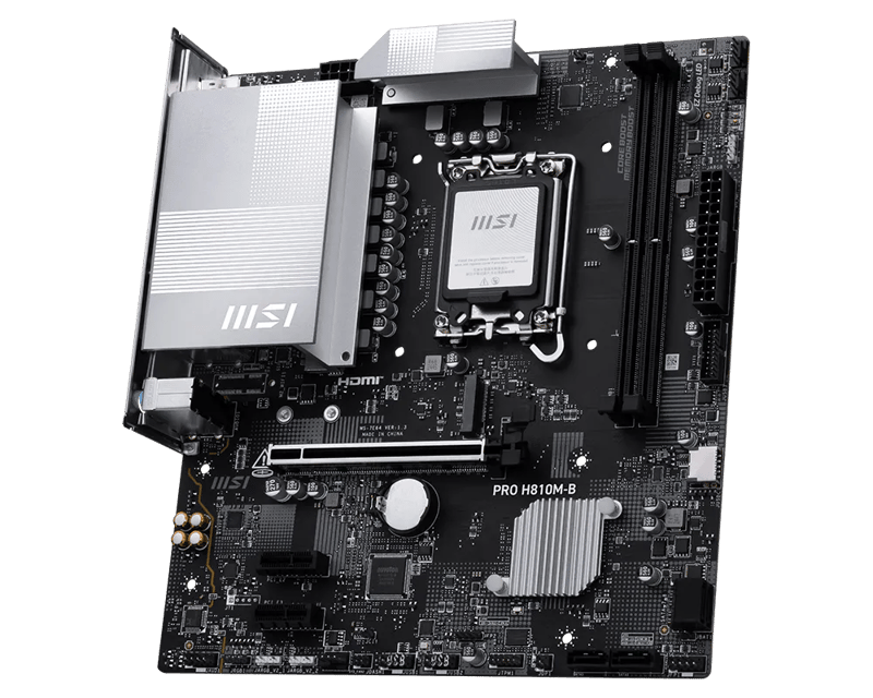 MSI PRO H810M-B LGA 1851 Micro-ATX Motherboard DDR5 PCIe 5.0 2.5G LAN - 2