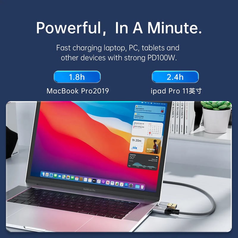 كيبل Orico USB-C إلى USB-C 40Gbps 1.5m أسود - 11