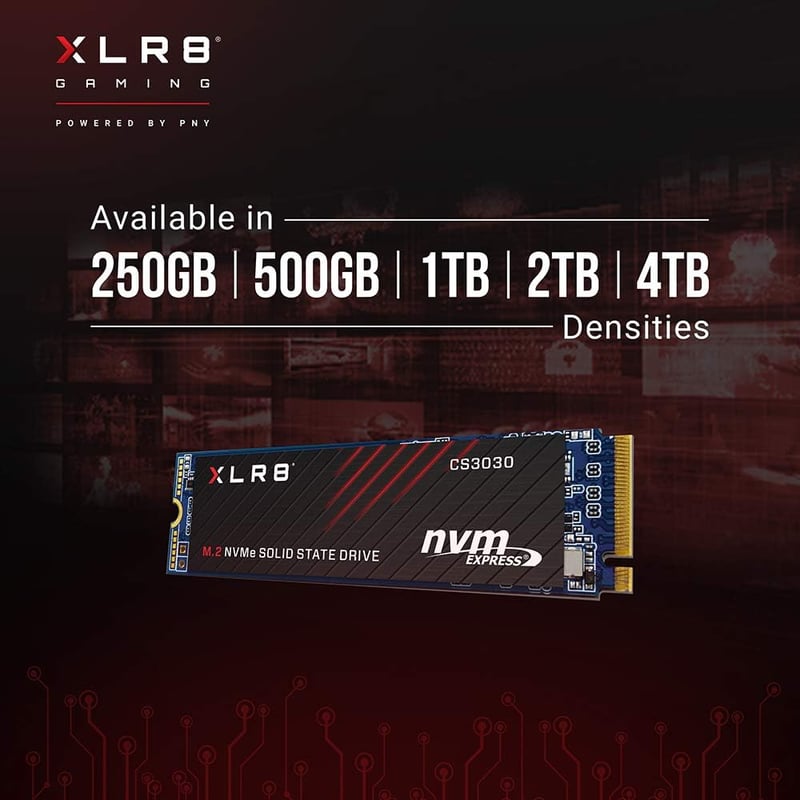 PNY XLR8 CS3030 1TB NVMe M.2 PCIe 3.0 Internal SSD - 6